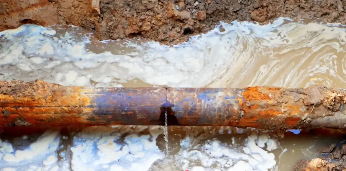 Leak detection West Palm Beach - corroded pipe with a hidden water leak