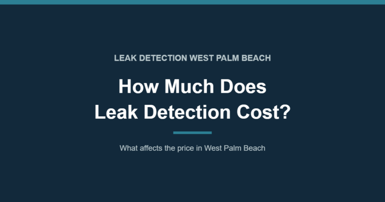 How much does leak detection cost in West Palm Beach, FL