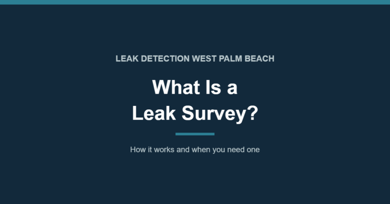 Leak survey guide - how a leak survey works and when you need one