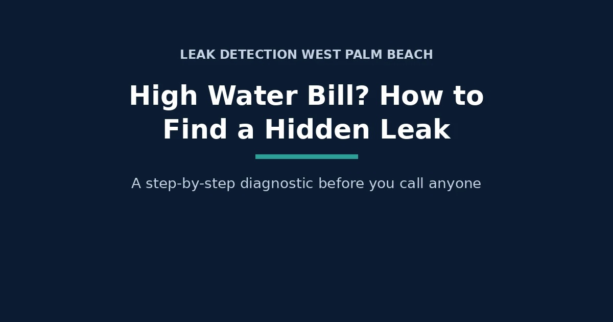 High water bill - how to find a hidden leak - guide graphic