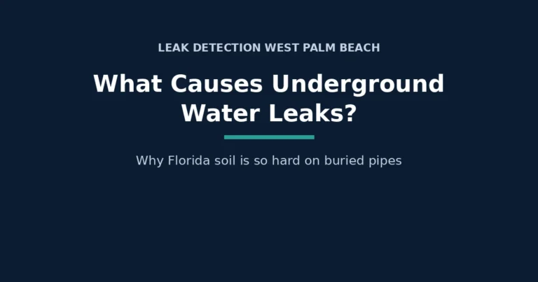 What causes underground water leaks in Florida - guide graphic