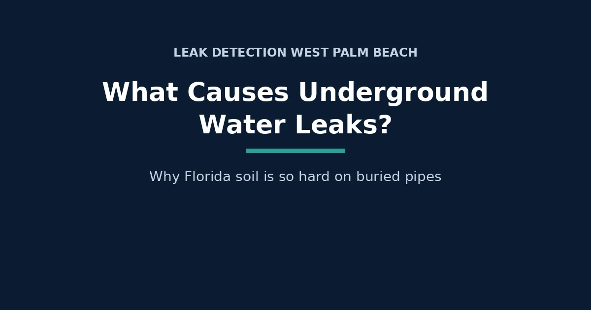 What causes underground water leaks in Florida - guide graphic